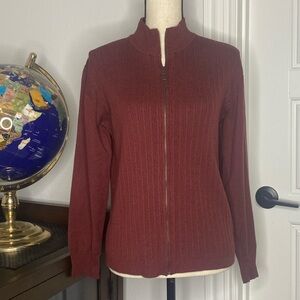 Erika Knit Front Zip Sweater